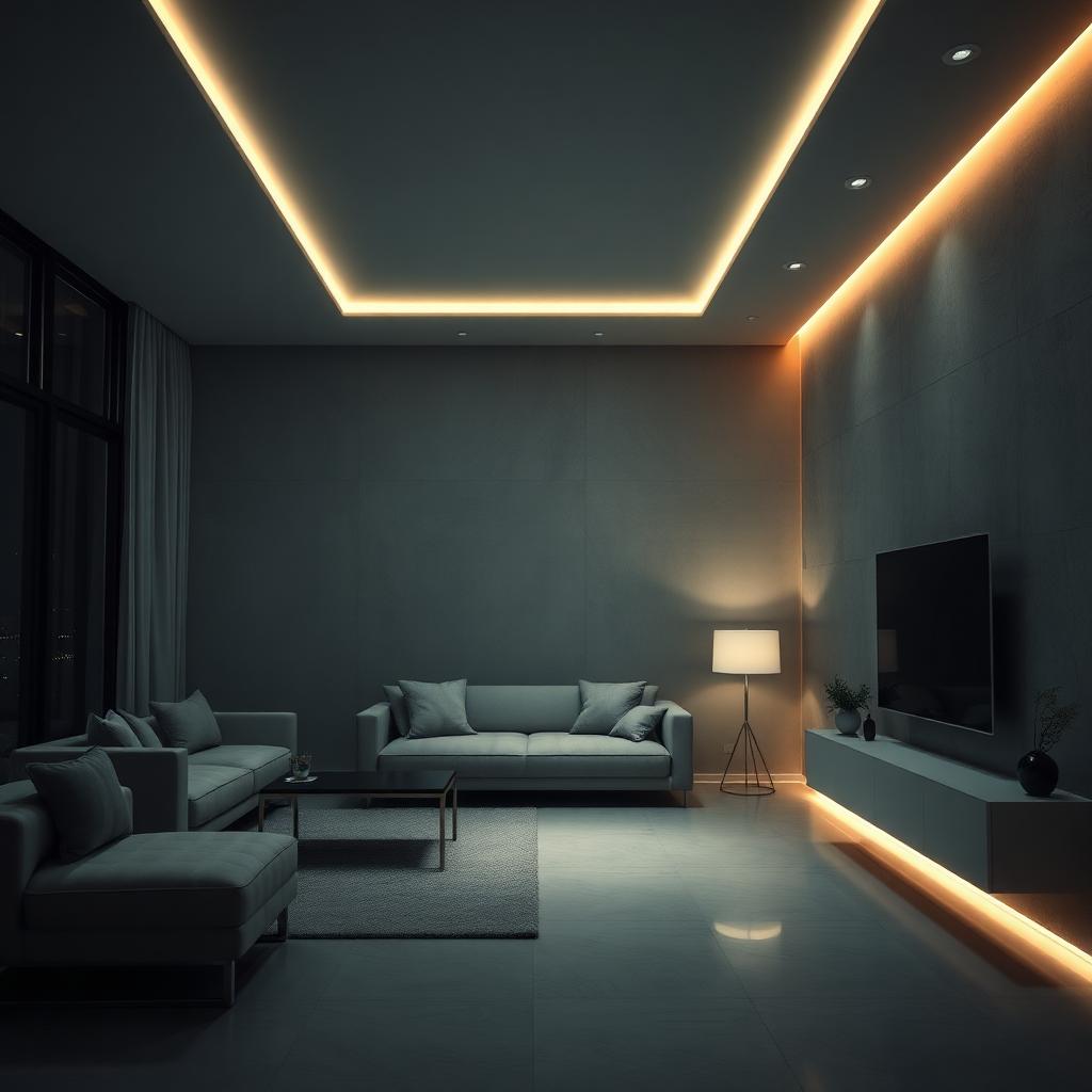 Interior Spaces — flush architectural LED strip lighting